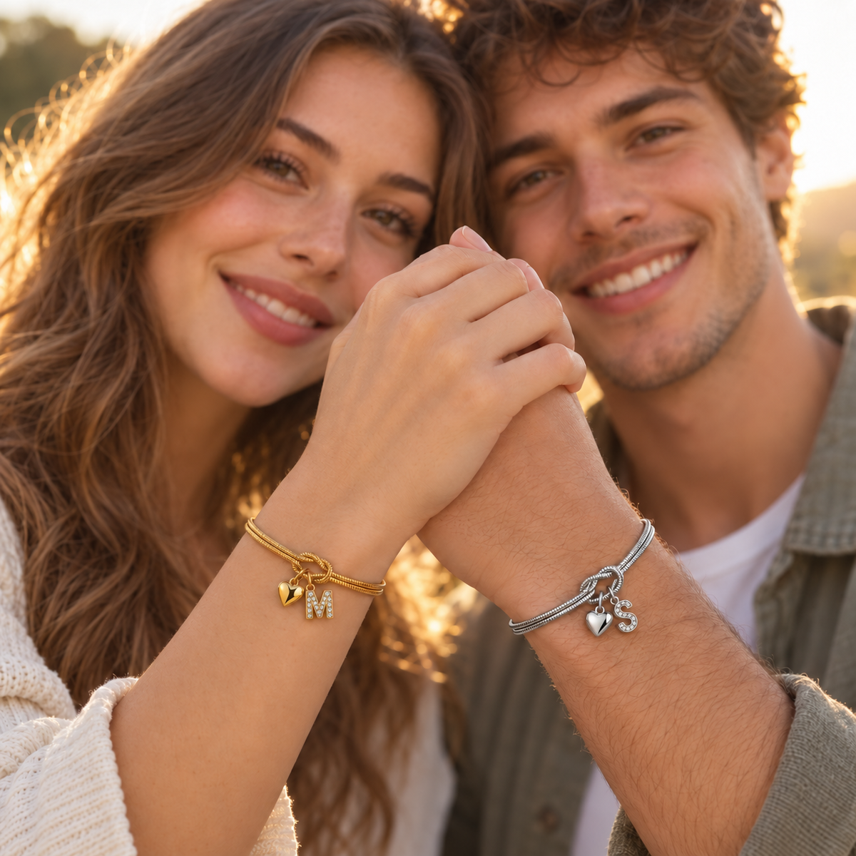 Love Knot Initial Bracelet