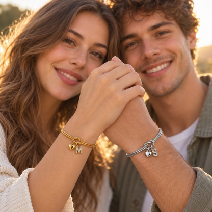 Love Knot Initial Bracelet