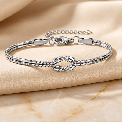 Love Knot Initial Bracelet