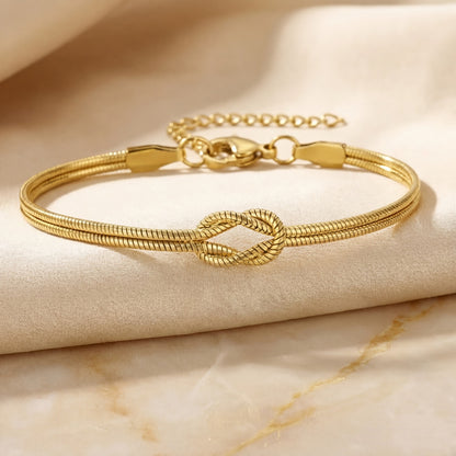 Love Knot Initial Bracelet